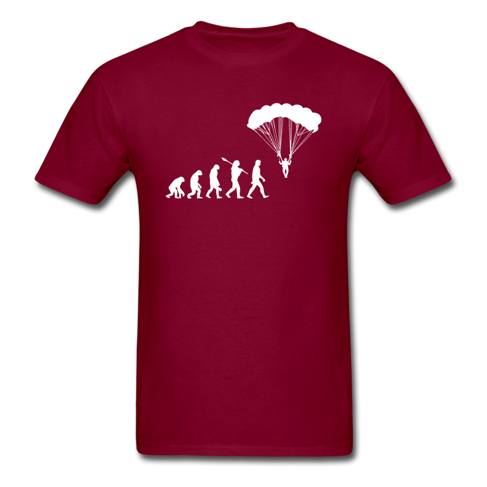 Skydiving Evolution - Unisex Classic T-Shirt - burgundy