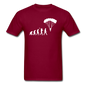 Skydiving Evolution - Unisex Classic T-Shirt - burgundy