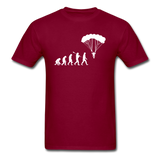 Skydiving Evolution - Unisex Classic T-Shirt - burgundy