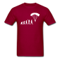 Skydiving Evolution - Unisex Classic T-Shirt - dark red