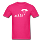 Skydiving Evolution - Unisex Classic T-Shirt - fuchsia