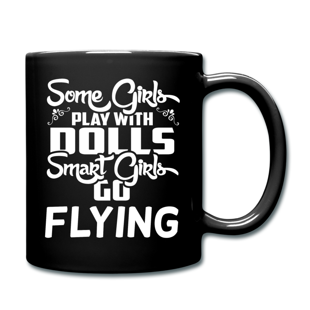 Some Girls Go Flying - Full Color Mug - black