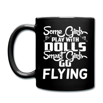 Some Girls Go Flying - Full Color Mug - black