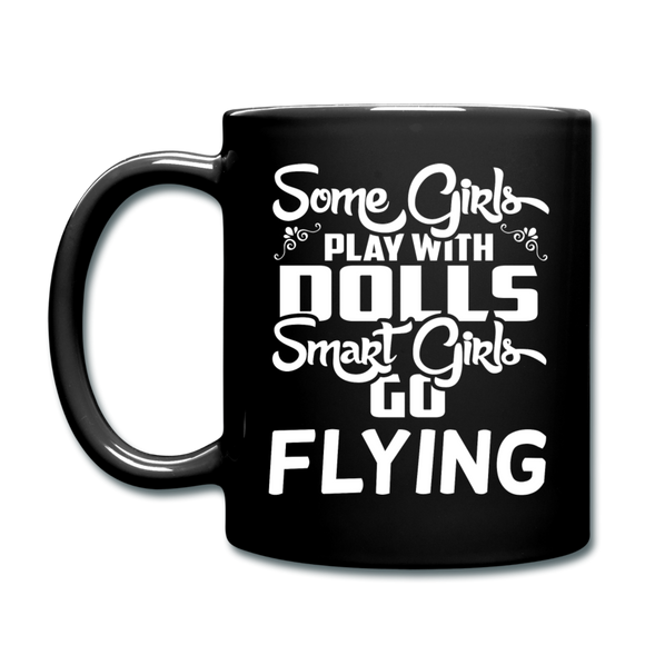 Some Girls Go Flying - Full Color Mug - black