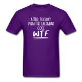 After Tuesday WTF - White - Unisex Classic T-Shirt - purple