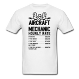 Aircraft Mechanic Hourly Rate - Black - Unisex Classic T-Shirt - white