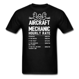 Aircraft Mechanic Hourly Rate - White - Unisex Classic T-Shirt - black
