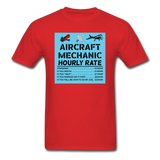 Aircraft Mechanic Hourly Rate - Color - Unisex Classic T-Shirt - red
