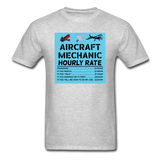 Aircraft Mechanic Hourly Rate - Color - Unisex Classic T-Shirt - heather gray