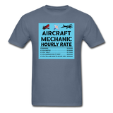 Aircraft Mechanic Hourly Rate - Color - Unisex Classic T-Shirt - denim