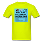 Aircraft Mechanic Hourly Rate - Color - Unisex Classic T-Shirt - safety green