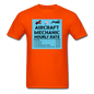 Aircraft Mechanic Hourly Rate - Color - Unisex Classic T-Shirt - orange