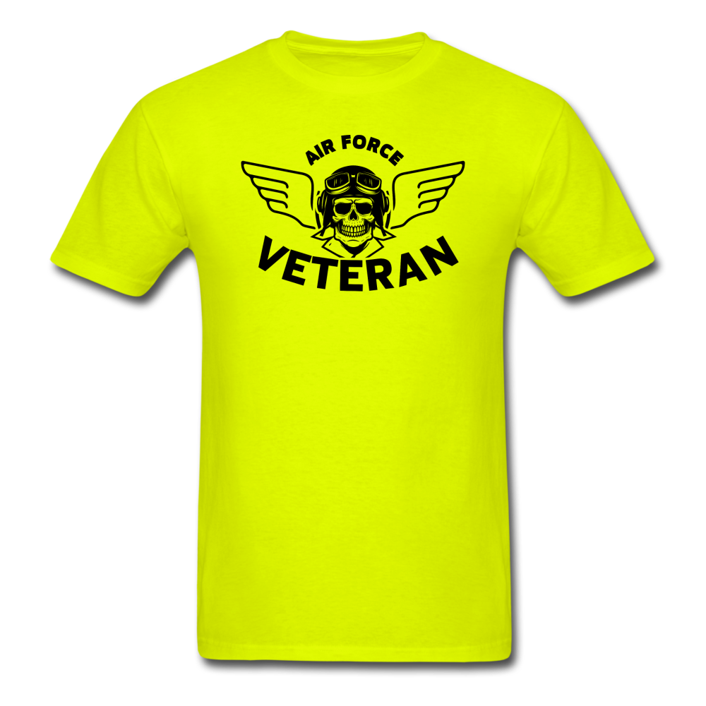 Air Force Veteran - Black - Unisex Classic T-Shirt - safety green