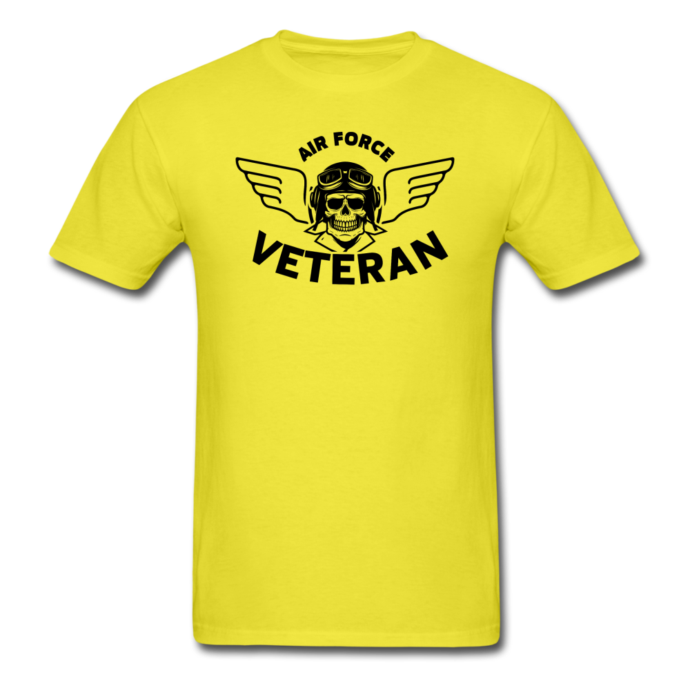 Air Force Veteran - Black - Unisex Classic T-Shirt - yellow