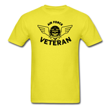 Air Force Veteran - Black - Unisex Classic T-Shirt - yellow