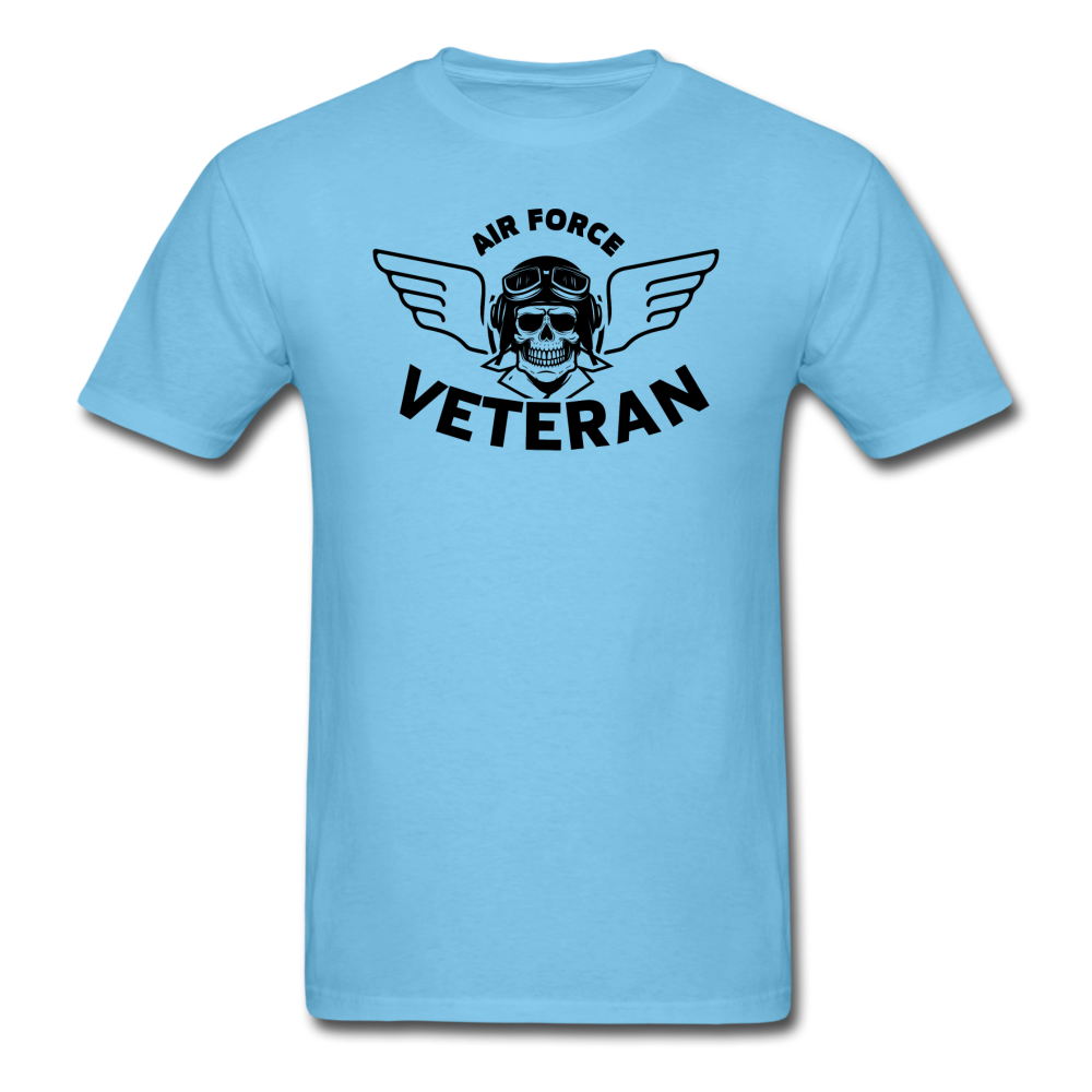 Air Force Veteran - Black - Unisex Classic T-Shirt - aquatic blue