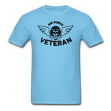 Air Force Veteran - Black - Unisex Classic T-Shirt - aquatic blue