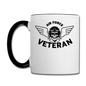 Air Force Veteran - Skull - Black - Contrast Coffee Mug - white/black