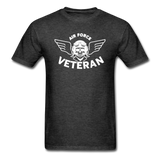 Air Force Veteran - Skull - White - Unisex Classic T-Shirt - heather black