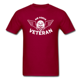 Air Force Veteran - Skull - White - Unisex Classic T-Shirt - dark red