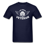 Air Force Veteran - Skull - White - Unisex Classic T-Shirt - navy