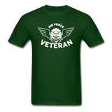 Air Force Veteran - Skull - White - Unisex Classic T-Shirt - forest green