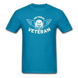Air Force Veteran - Skull - White - Unisex Classic T-Shirt - turquoise