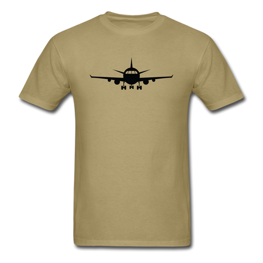 Airliner - Front - Black - Unisex Classic T-Shirt - khaki