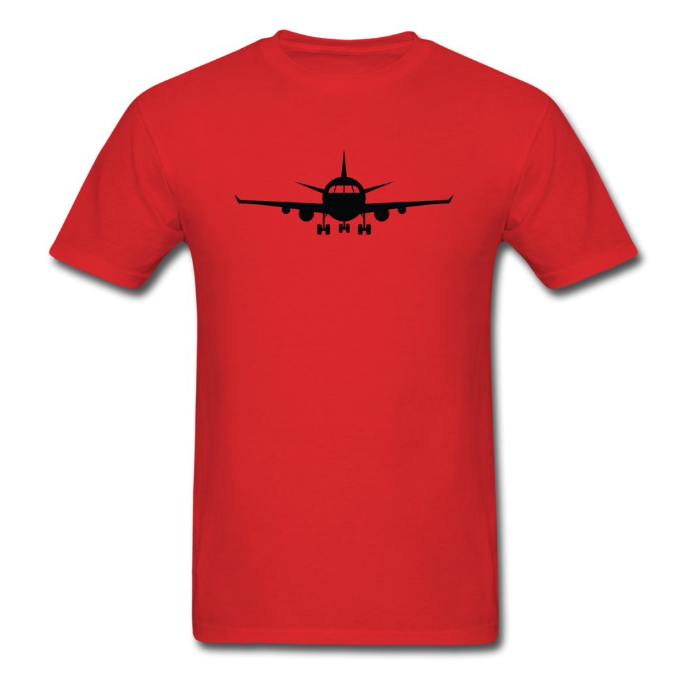 Airliner - Front - Black - Unisex Classic T-Shirt - red