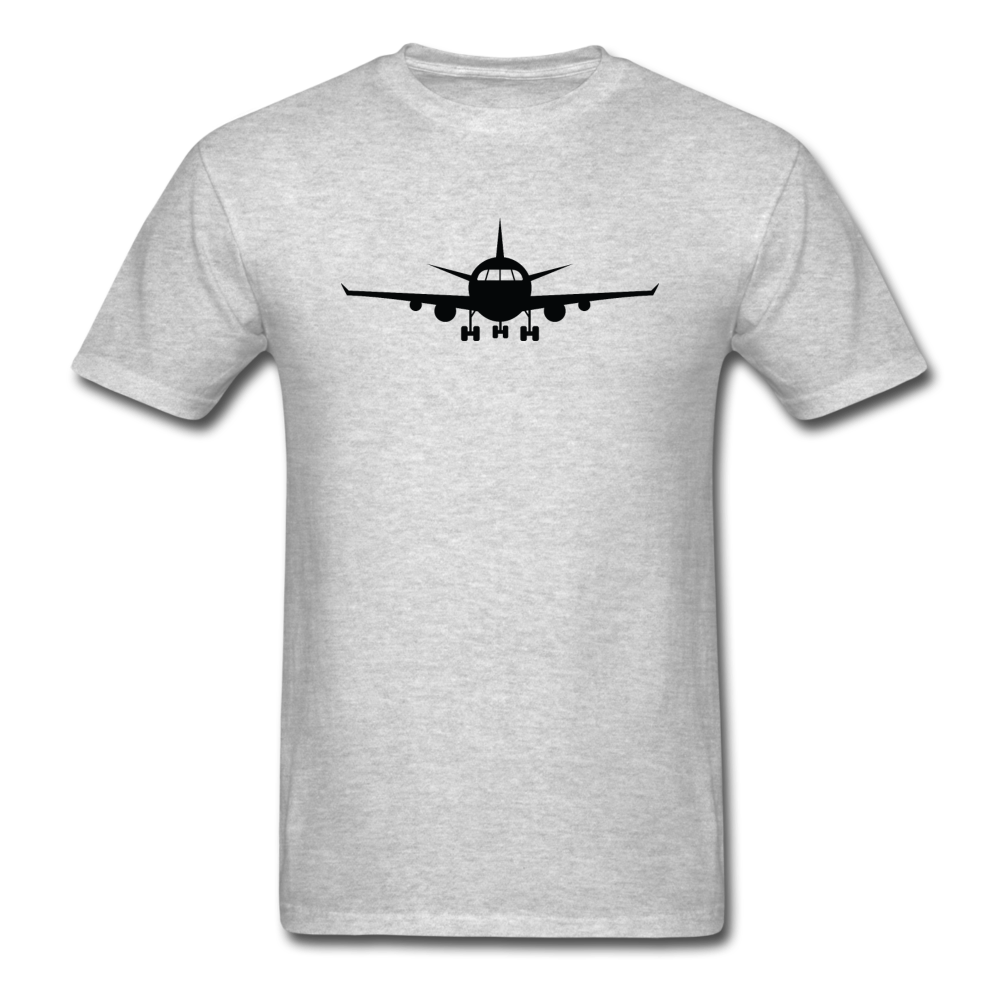 Airliner - Front - Black - Unisex Classic T-Shirt - heather gray