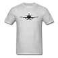 Airliner - Front - Black - Unisex Classic T-Shirt - heather gray