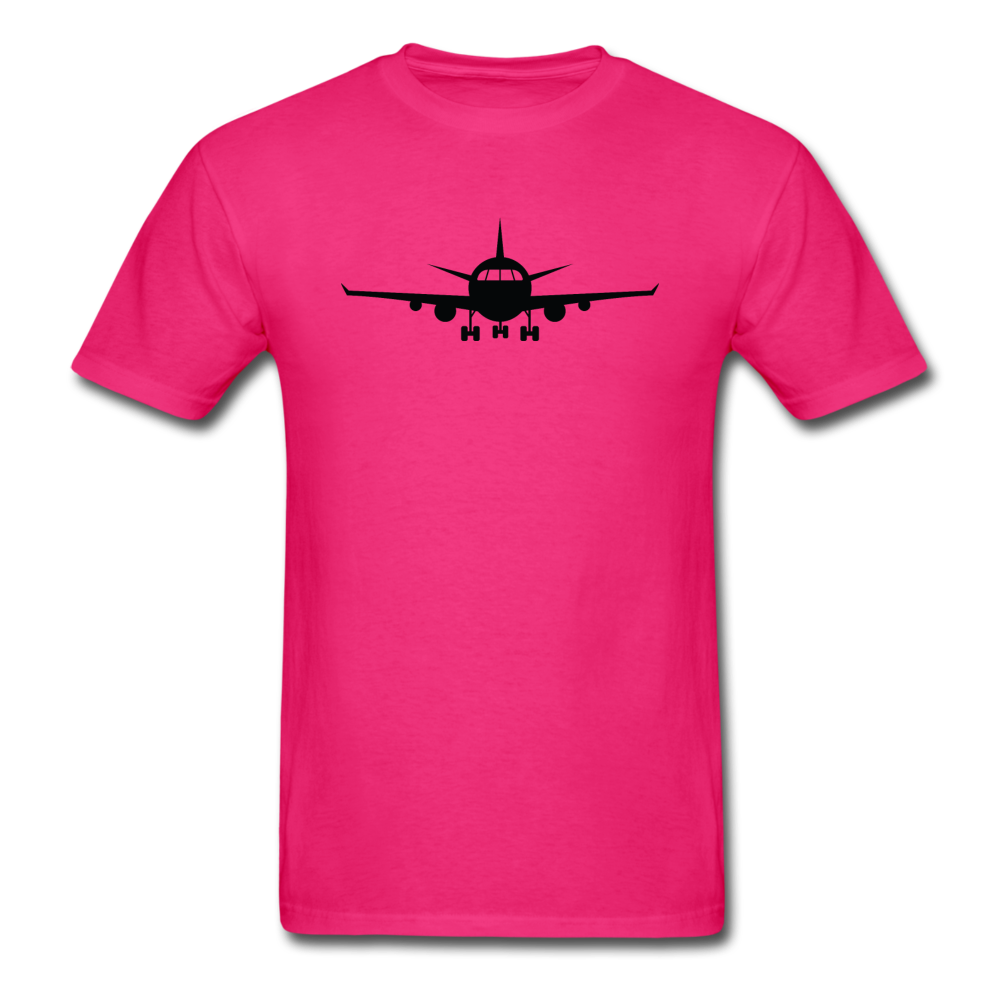 Airliner - Front - Black - Unisex Classic T-Shirt - fuchsia