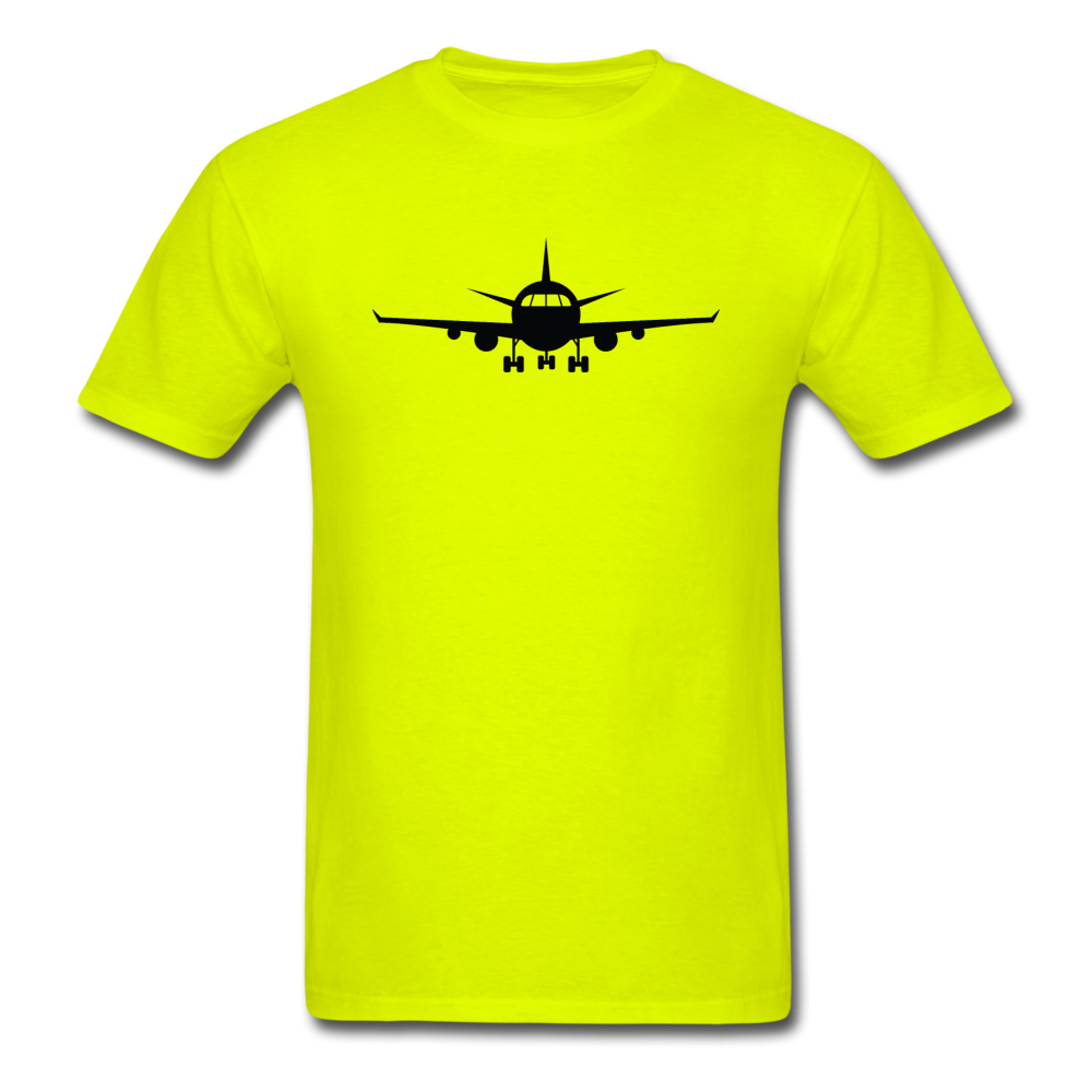 Airliner - Front - Black - Unisex Classic T-Shirt - safety green