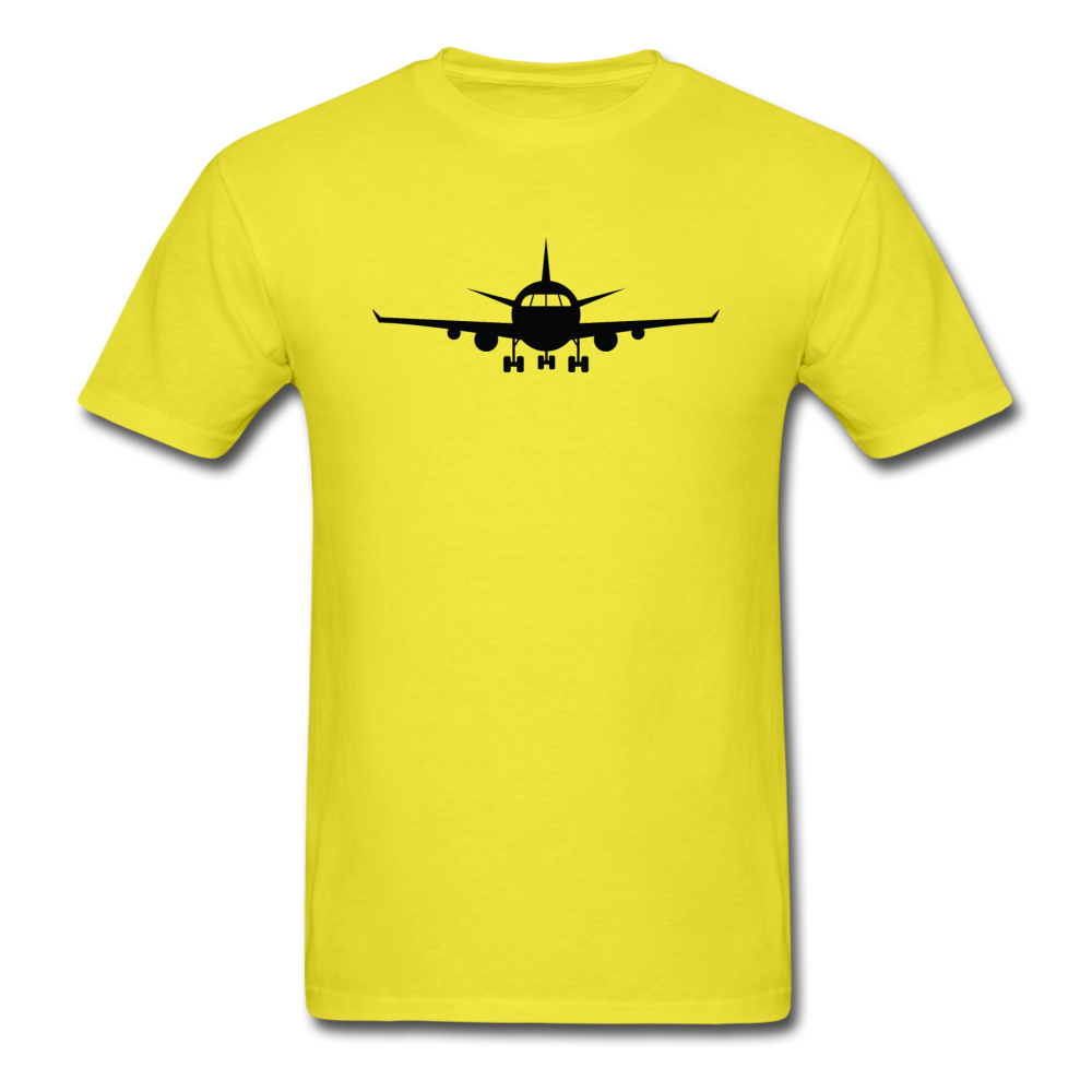 Airliner - Front - Black - Unisex Classic T-Shirt - yellow