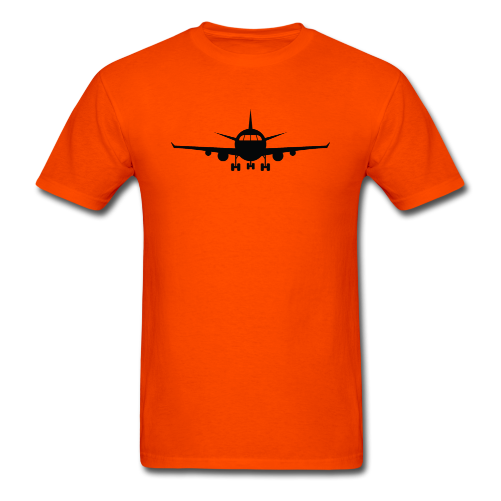 Airliner - Front - Black - Unisex Classic T-Shirt - orange