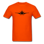 Airliner - Front - Black - Unisex Classic T-Shirt - orange