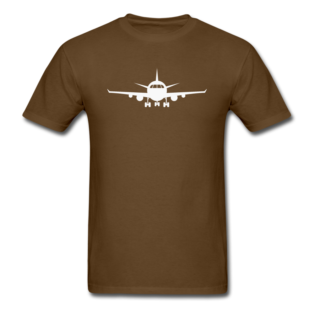 Airliner - Front - White - Unisex Classic T-Shirt - brown