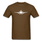 Airliner - Front - White - Unisex Classic T-Shirt - brown