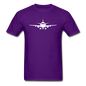 Airliner - Front - White - Unisex Classic T-Shirt - purple