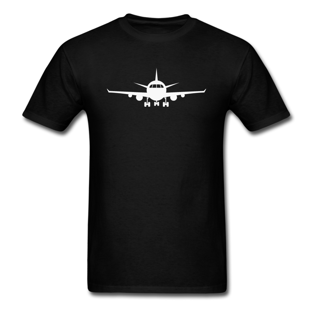 Airliner - Front - White - Unisex Classic T-Shirt - black