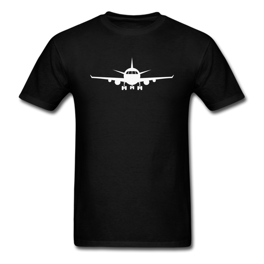 Airliner - Front - White - Unisex Classic T-Shirt - black