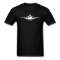 Airliner - Front - White - Unisex Classic T-Shirt - black