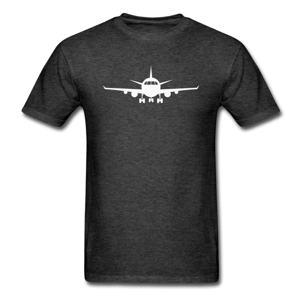 Airliner - Front - White - Unisex Classic T-Shirt - heather black