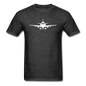 Airliner - Front - White - Unisex Classic T-Shirt - heather black