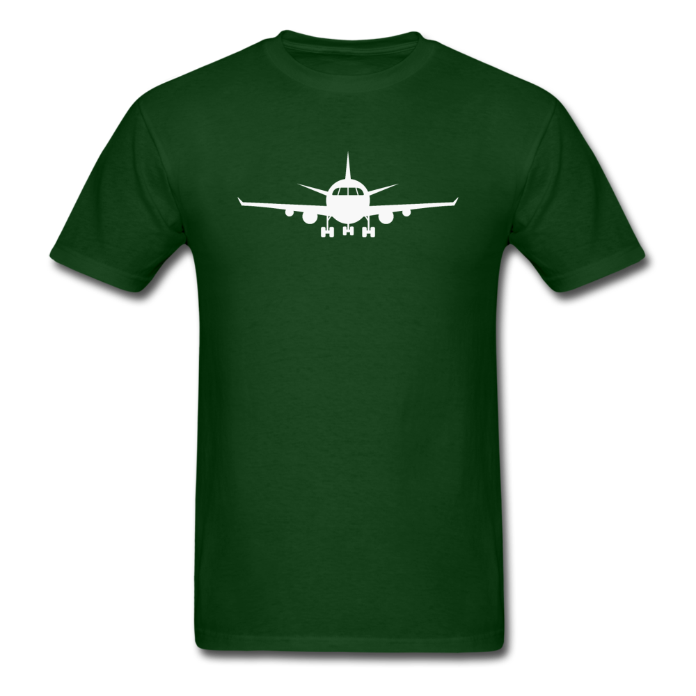 Airliner - Front - White - Unisex Classic T-Shirt - forest green