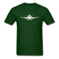 Airliner - Front - White - Unisex Classic T-Shirt - forest green