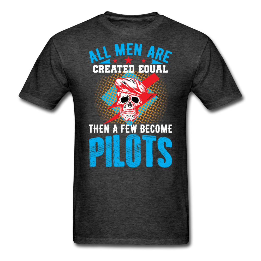 All Men Are Created Equal - Skull - Pilots - Unisex Classic T-Shirt - heather black