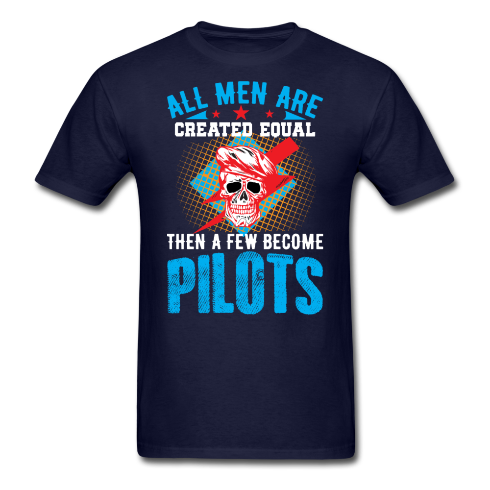 All Men Are Created Equal - Skull - Pilots - Unisex Classic T-Shirt - navy