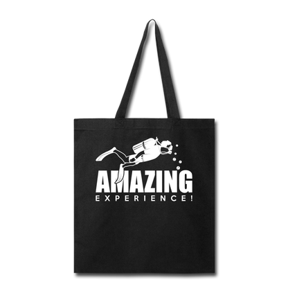 Amazing Experience - Scuba Diving - White - Tote Bag - black