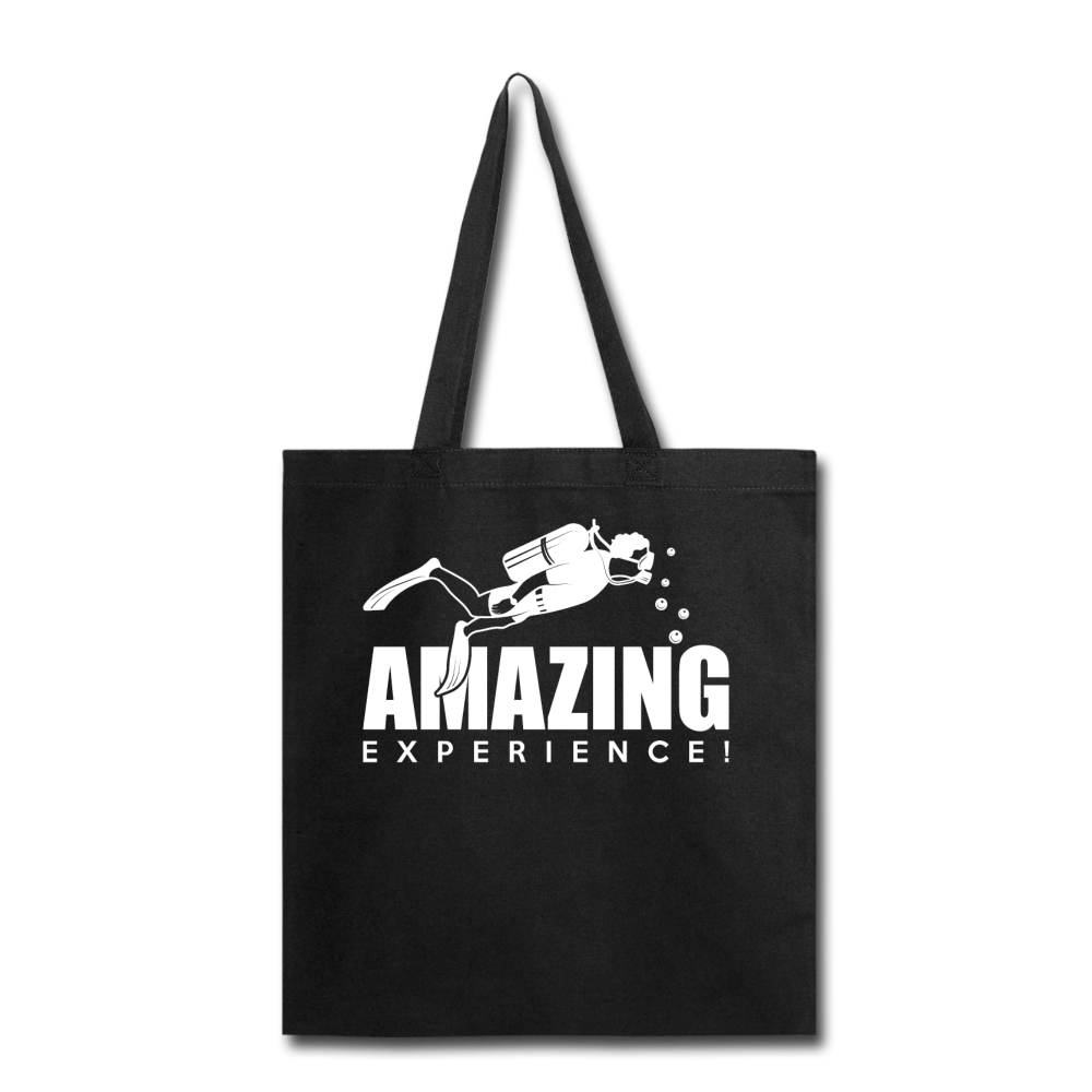 Amazing Experience - Scuba Diving - White - Tote Bag - black